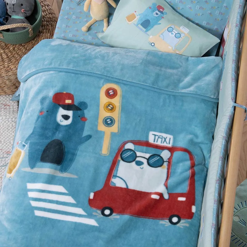 Κουβέρτα Βελουτέ Αγκαλιάς (75x100) Nef-Nef Homeware Baby Traffic