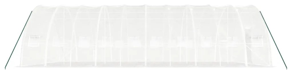 vidaXL Θερμοκήπιο με Ατσάλινο Πλαίσιο Λευκό 60 μ² 10 x 6 x 2,85 μ.