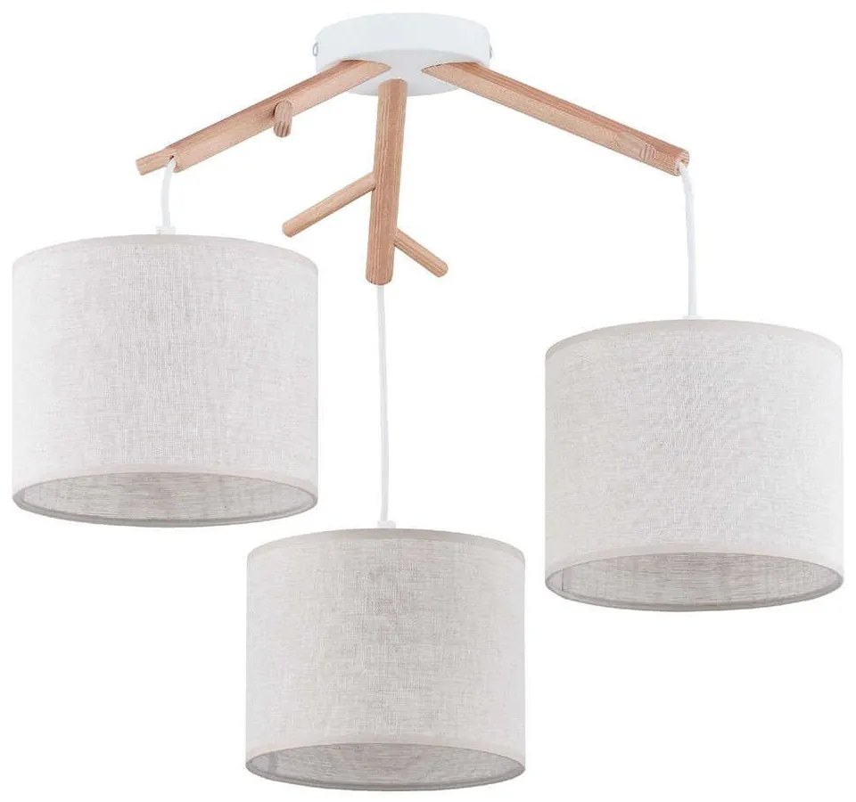 Φωτιστικό Οροφής Albero Linen 6556 3xΕ27 15W 57x60cm Beige TK Lighting