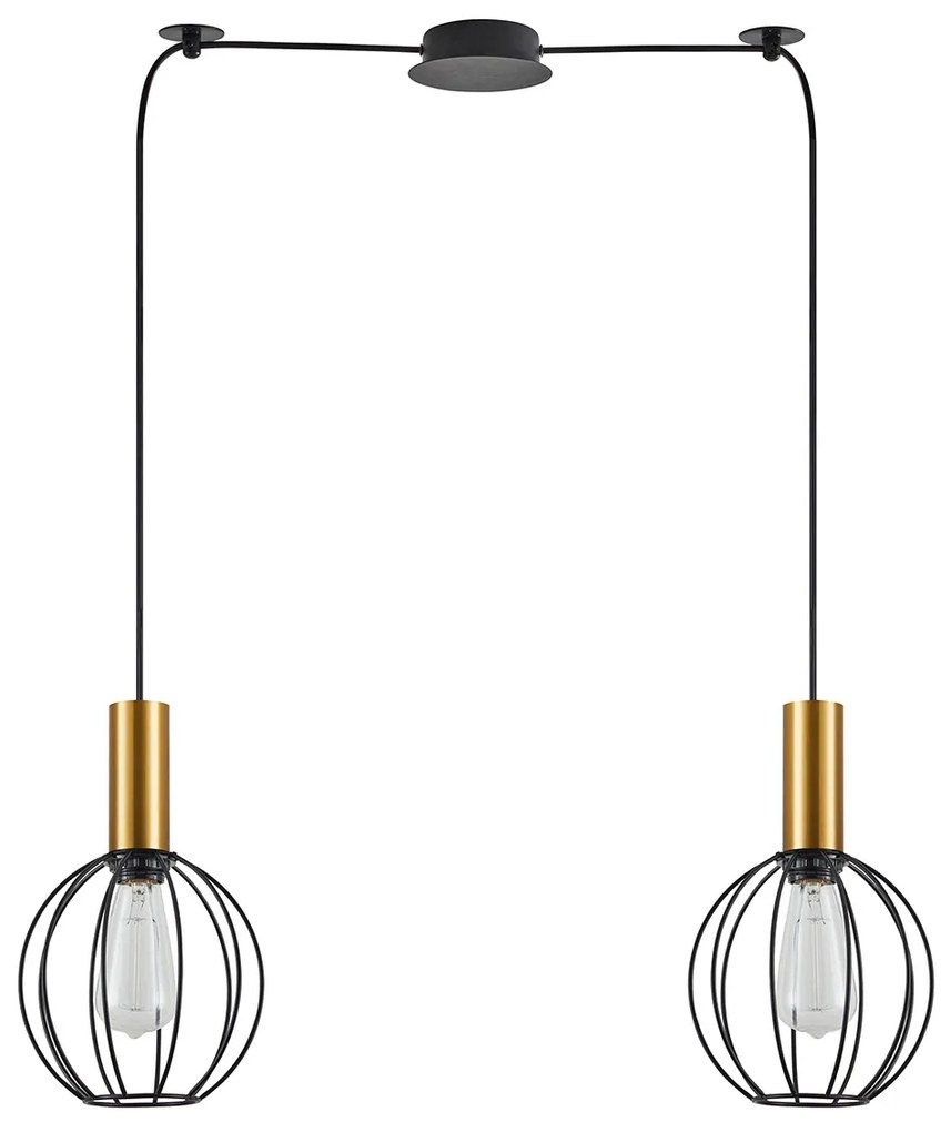 Φωτιστικό Οροφής Δίφωτο Homelighting 77-8627 Gold