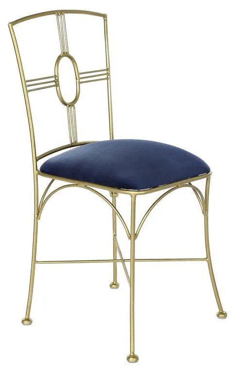 Καρέκλα Τραπεζαρίας DKD Home Decor Μπλε Χρυσό 45 x 42 x 88,5 cm