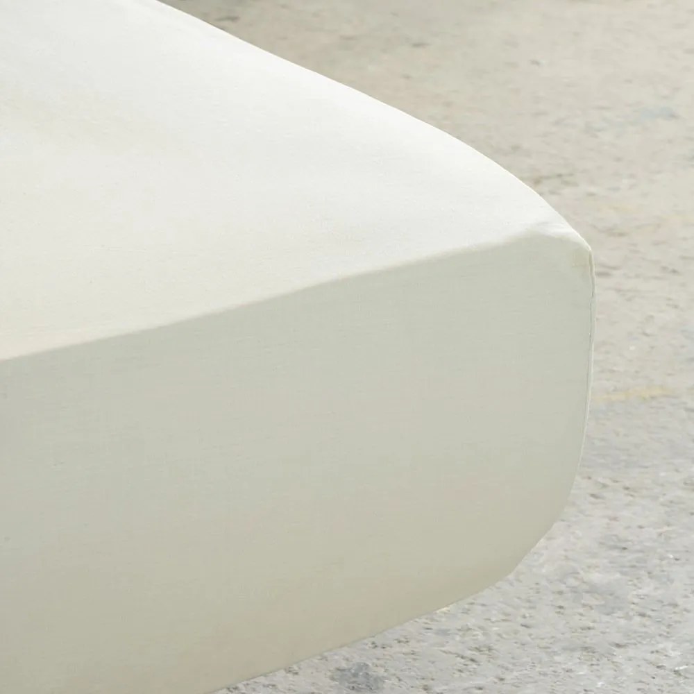 Σεντόνι Unicolors Με Λάστιχο Dusty Beige Nima Μονό 100x232cm 100% Cotton
