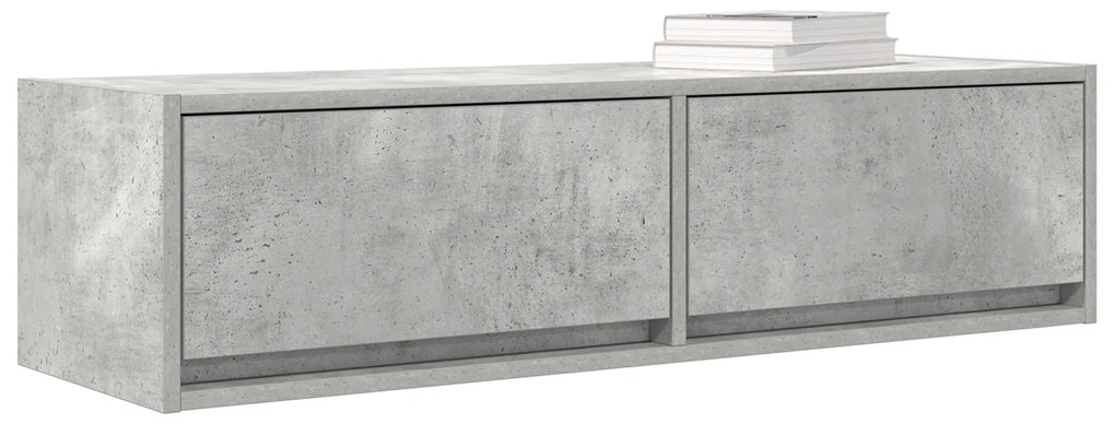 vidaXL Κομμάτι Τηλεόρασης Γκρι Σκυρόδεμα 100x31x25,5 εκ Επεξεργασμένο Ξύλο