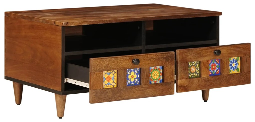 vidaXL Ντουλάπι TV Καρυδιά 70 x 33,5 x 46 εκ. Στερεό ξύλο μάνγκο