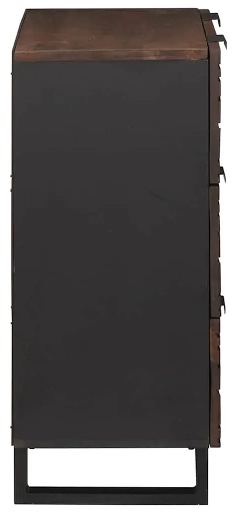 vidaXL Πλαϊνό γραφείο Καφέ 60 x 33.5 x 75 εκ. Μασίφ ξύλο μάνγκο