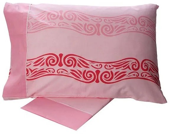 Σετ Σεντόνια Cotton Feelings εμπριμέ 2017 Pink Υπέρδιπλο (220x260)