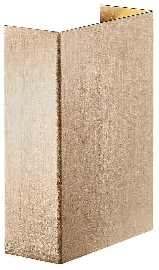Φωτιστικό Τοίχου Fold 10 2019041035 10,5x14,8cm Led 2x250Lm 3,5W 3000K IP54 Brass Nordlux Brass,Plastic