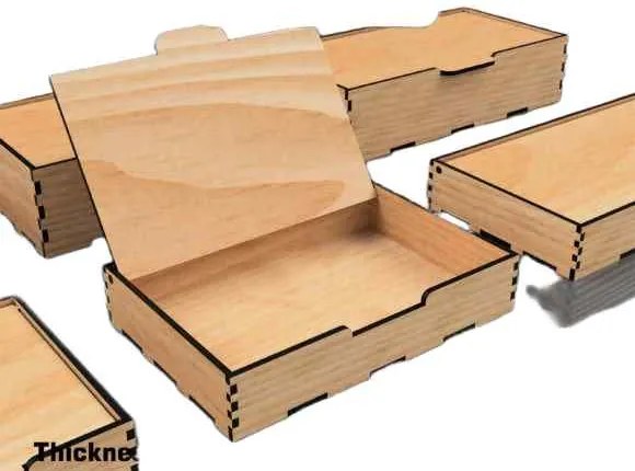 Σετ 2 τεμαχίων – Intra Wooden Laser-Cut Storage Box – Ξύλινο Κουτί Αποθήκευσης με Καπάκι 13x72x18 cm Box30-01675
