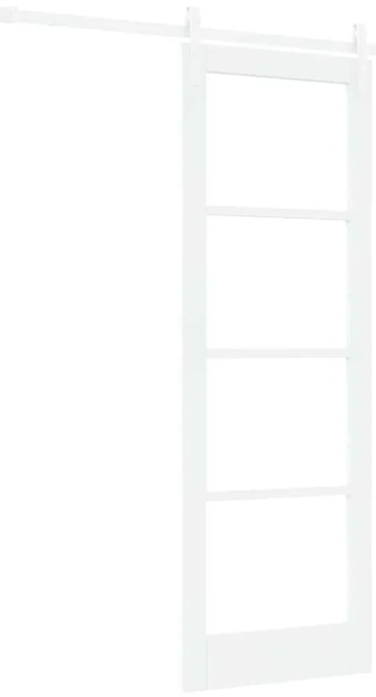 vidaXL Συρόμενη Πόρτα Λευκό 73.5 x 211 εκ Μασίφ ξύλο πεύκου