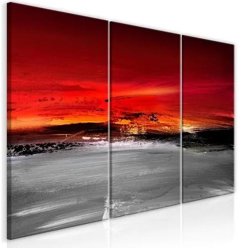 Πίνακας - Crimson Landscape (3 Parts) - 120x60