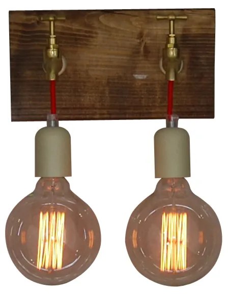 Φωτιστικό Τοίχου - Απλίκα HL-079-2W HIKARI WALL LAMP BROWN RUSTY - 77-3118 - 51W - 100W - 77-3118