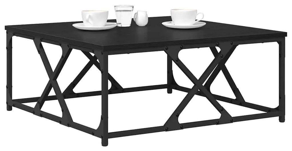 vidaXL Τραπεζάκι σαλονιού Μαύρη Οξυά 70 x 70 x 30 cm