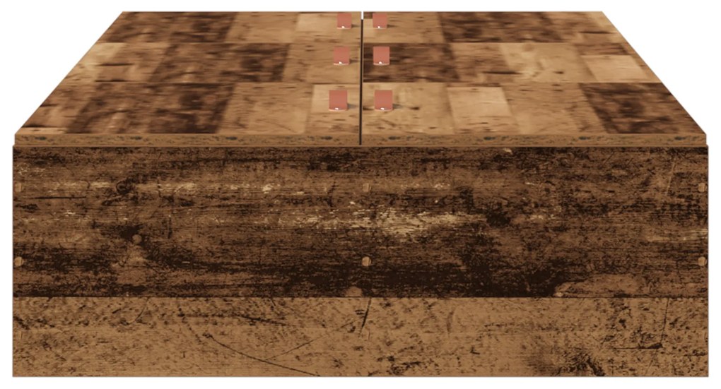 vidaXL Κρεβάτι Αποθήκευσης Παλιού Ξύλου 100x200 εκ