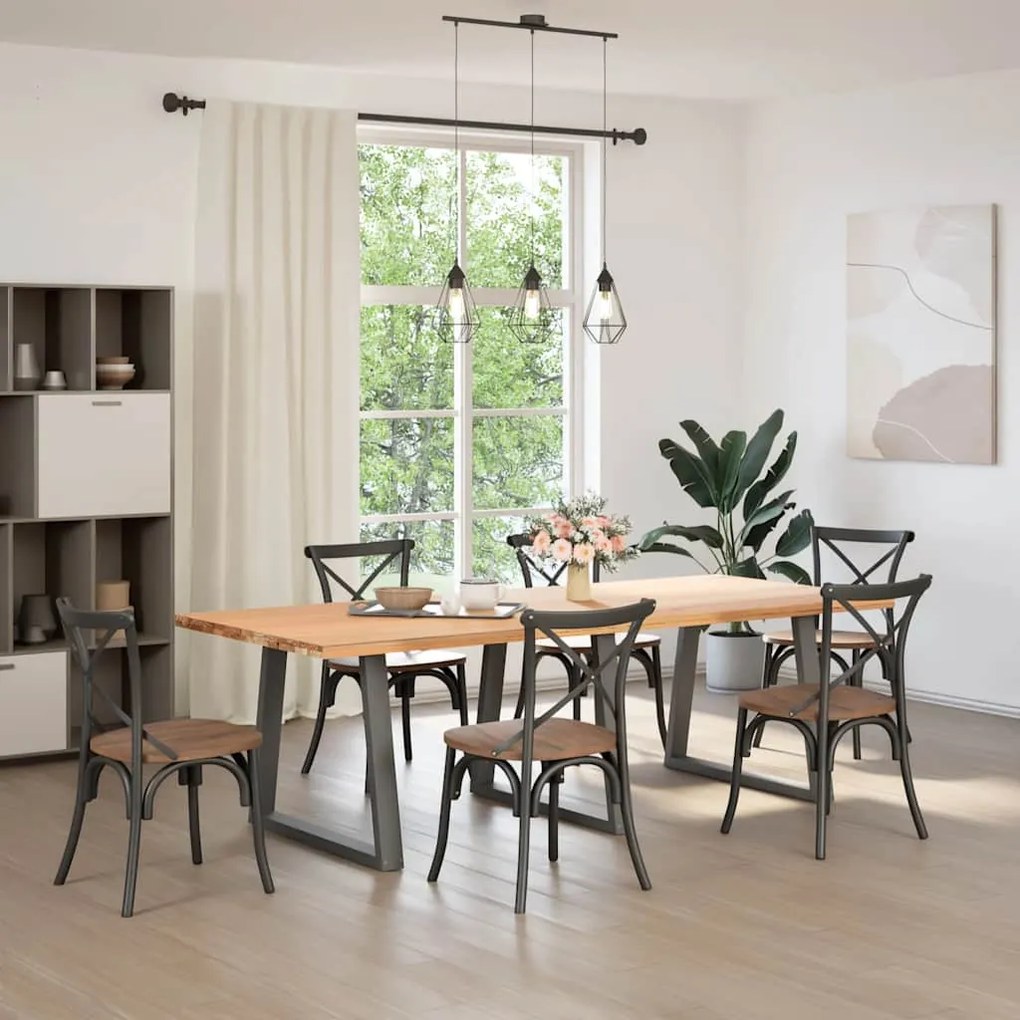 vidaXL Πόδια Τραπεζαρίας Σχήματος V 3 τεμ. Ανθρακί 70x(72-73,3) εκ. Ατσάλι