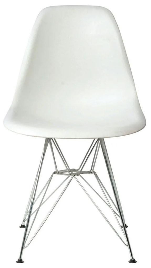 Καρέκλα Art White ΕΜ124,11P 46X55X82 cm Σετ 4τμχ Metal, Polypropylene