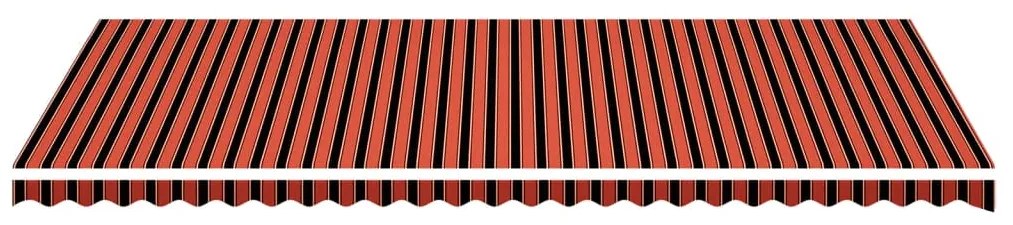 vidaXL Τεντόπανο Ανταλλακτικό Πορτοκαλί/ Καφέ 6 x 3,5 μ.