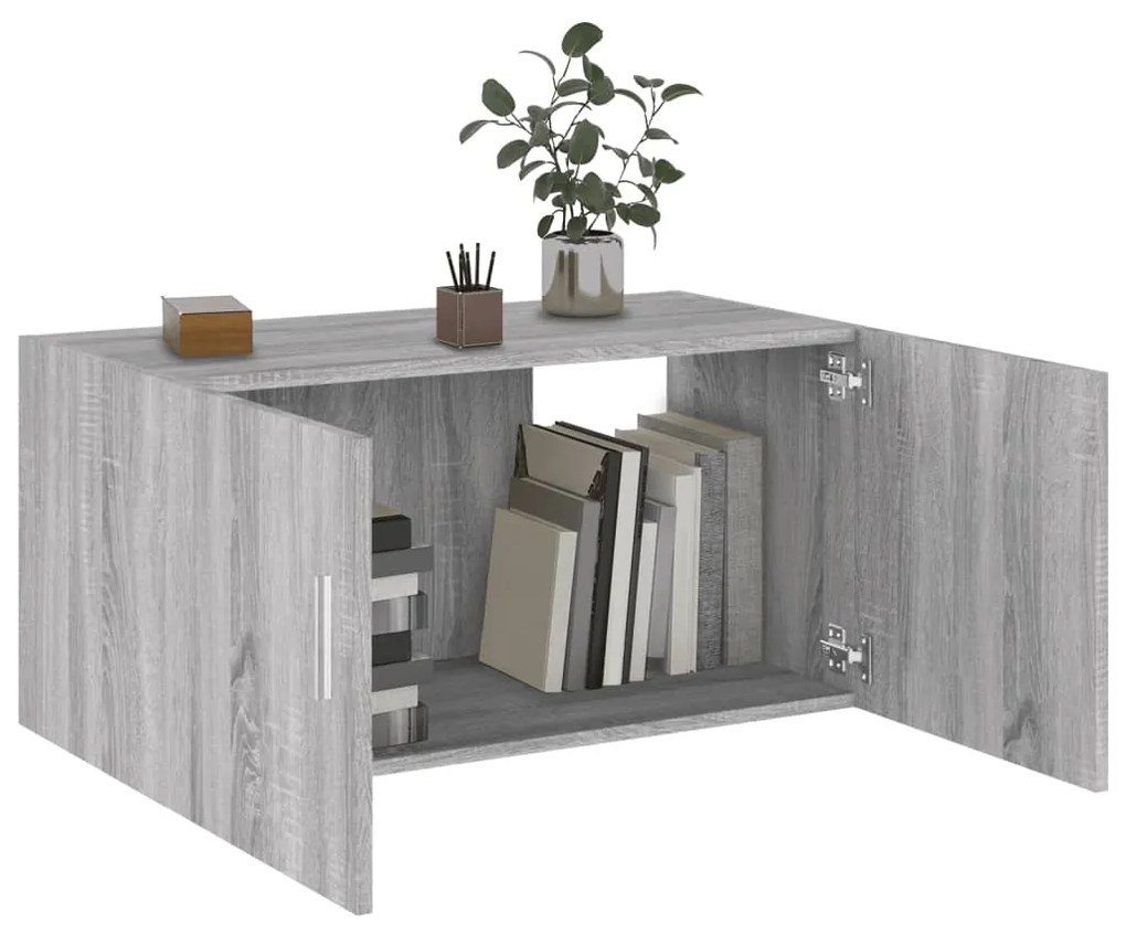 vidaXL Ντουλάπι Τοίχου Γκρι Sonoma 80 x 39 x 40 εκ. από Επεξεργ. Ξύλο