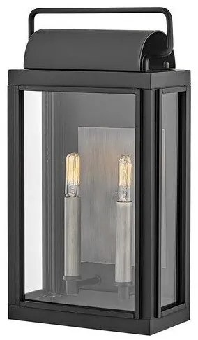Φανάρι Απλίκα Φωτιστικό Τοίχου 2xE14 IP44 23cm Sag Harbor Elstead Lighting-HK-SAG-HARBOR-M-BK-Μαύρο HK-SAG-HARBOR-M-BK