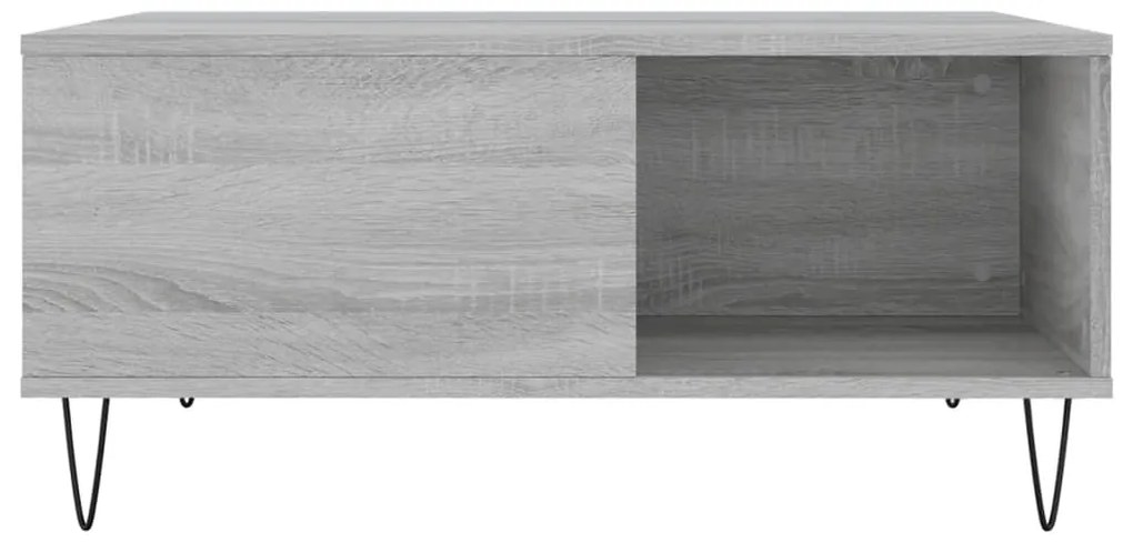 vidaXL Τραπεζάκι Σαλονιού Γκρι Sonoma 80x80x36,5εκ. Επεξεργασμένο Ξύλο