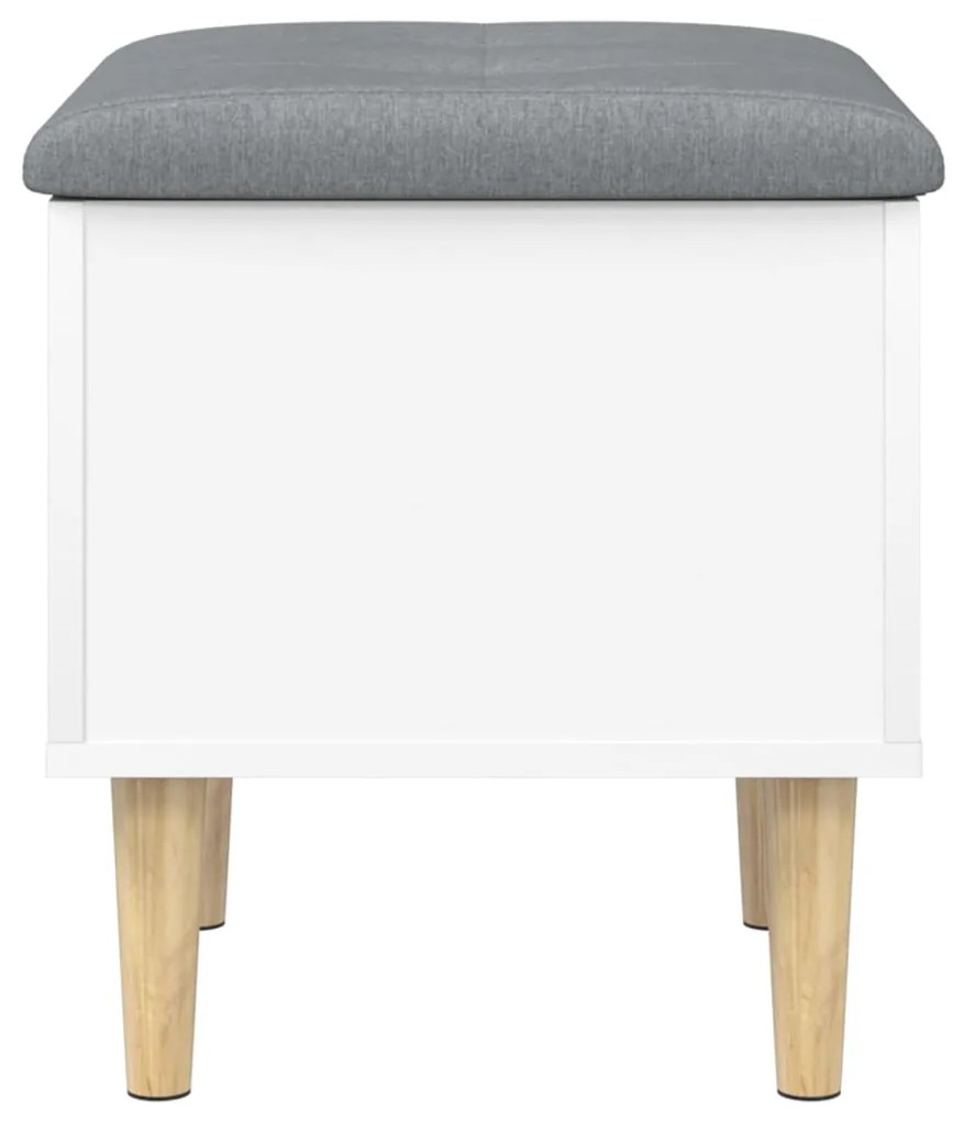 vidaXL Παγκάκι Αποθήκευσης Λευκό 42 x 42 x 46 εκ. από Επεξεργ. Ξύλο