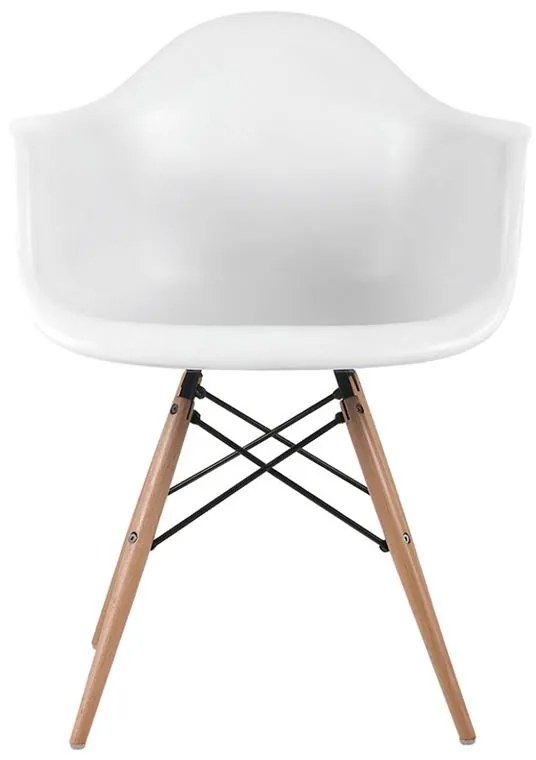 ALEA Wood Πολυθρόνα Ξύλο, ΡΡ Άσπρο  62x58x81cm ΕΜ129,1W