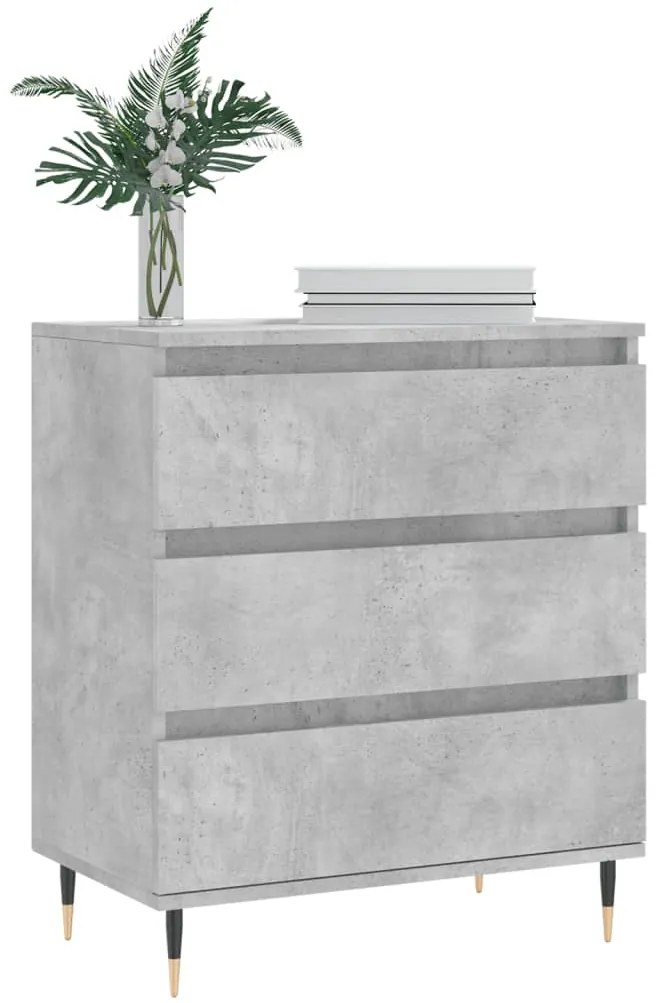 vidaXL Ντουλάπι Γκρι Σκυροδέματος 60x35x70 εκ. Επεξεργασμένο Ξύλο