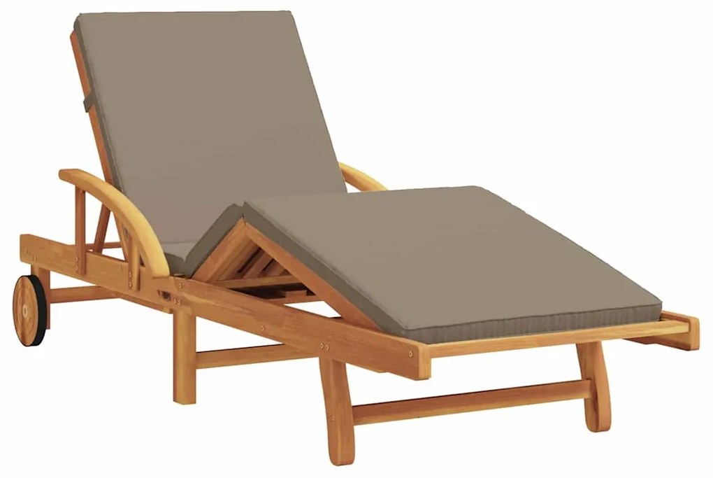 vidaXL Ξαπλώστρα 2 pcs Taupe 40 x 40 x 40εκ Μασίφ ξύλο ακακίας