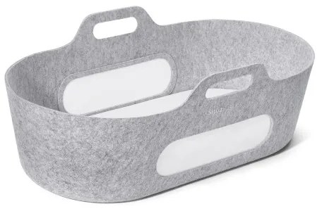 Καλαθούνα SNUZ SNUZBASKIT LIGHT GREY &amp; ΞΥΛΙΝΗ ΒΑΣΗ DOVE