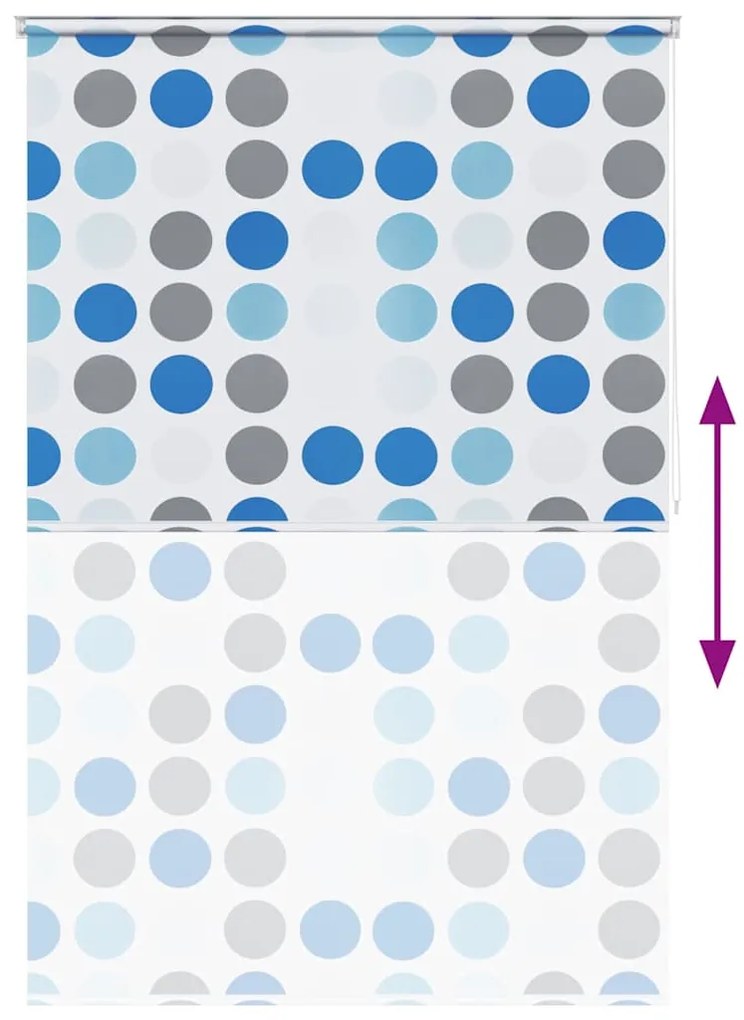 vidaXL Κουρτίνα Μπάνιου Ρολό Σχέδιο Κύκλοι 160 x 240 εκ.