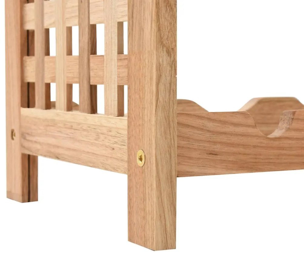 vidaXL Κάβα Κρασιών για 25 Μπουκάλια 63x25x73 εκ. Μασίφ Ξύλο Καρυδιάς