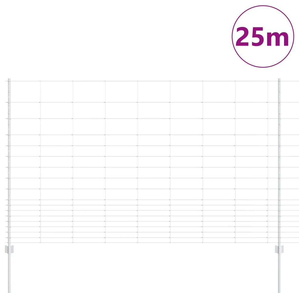 vidaXL Πόλοι Περίφραξης 22 τεμ U-Channel 150 cm Γαλβανισμένος Χάλυβας
