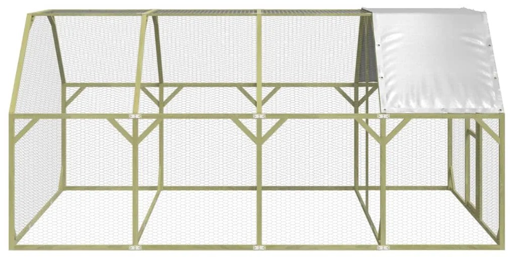 vidaXL Κοτέτσι 268x400x190 εκ. από Μασίφ Εμποτισμένο Ξύλο Πεύκου