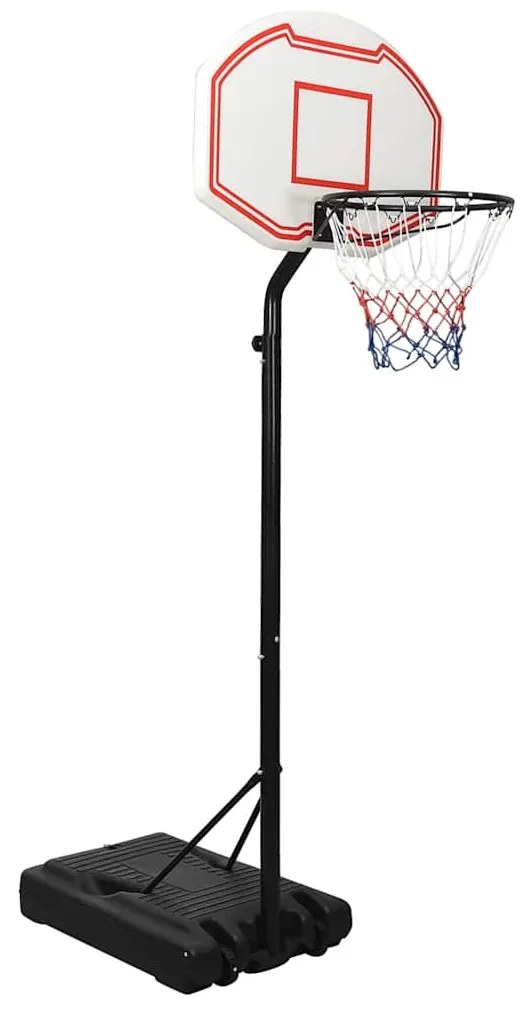 vidaXL Μπασκέτα Λευκή 237 - 307 εκ. από Πολυαιθυλένιο