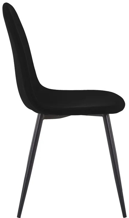 Καρέκλα Gab μαύρο ύφασμα με πόδι μαύρο μέταλλο 42x41x93