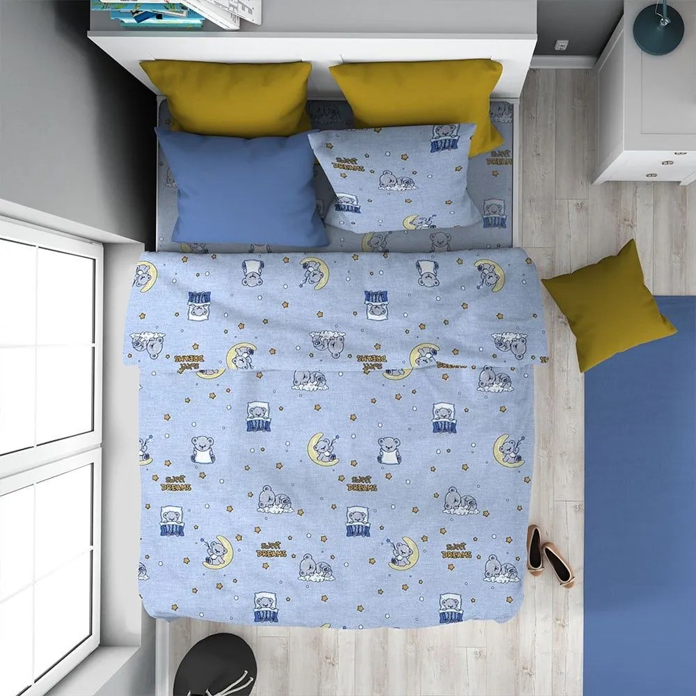 Πάπλωμα Παιδικό Sweet Dreams 551 Sky Blue DimCol Μονό 160x240cm 100% Βαμβάκι