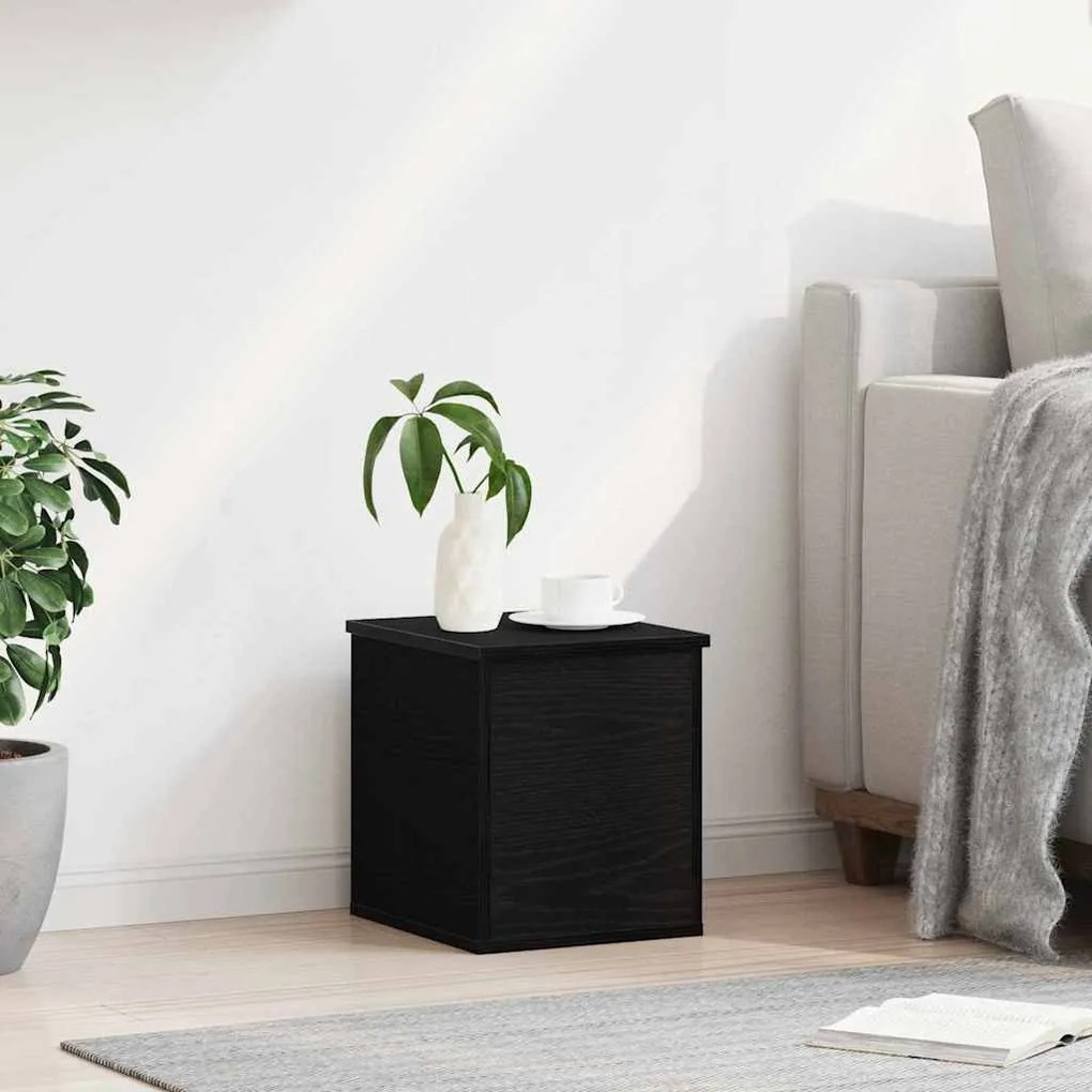 vidaXL Κουτί αποθήκευσης Μαύρη δρυς 30 x 35 x 35 cm Επεξεργασμένο ξύλο