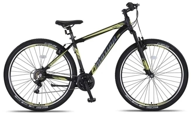 4 Motion MTB 29 Inch 46 cm Unisex 21SP Rim Brakes BlackYellowUmit
