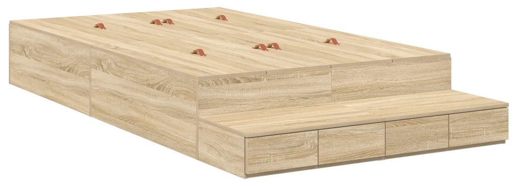 vidaXL Κρεβάτι Αποθήκευσης Sonoma Oak 120x200 εκ