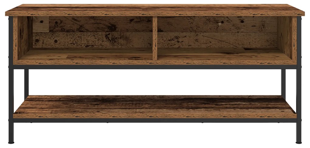 vidaXL Ντουλάπι τηλεόρασης παλιού ξύλου 100x35x45 εκ. Κατασκευασμένο από ξύλο και χάλυβα