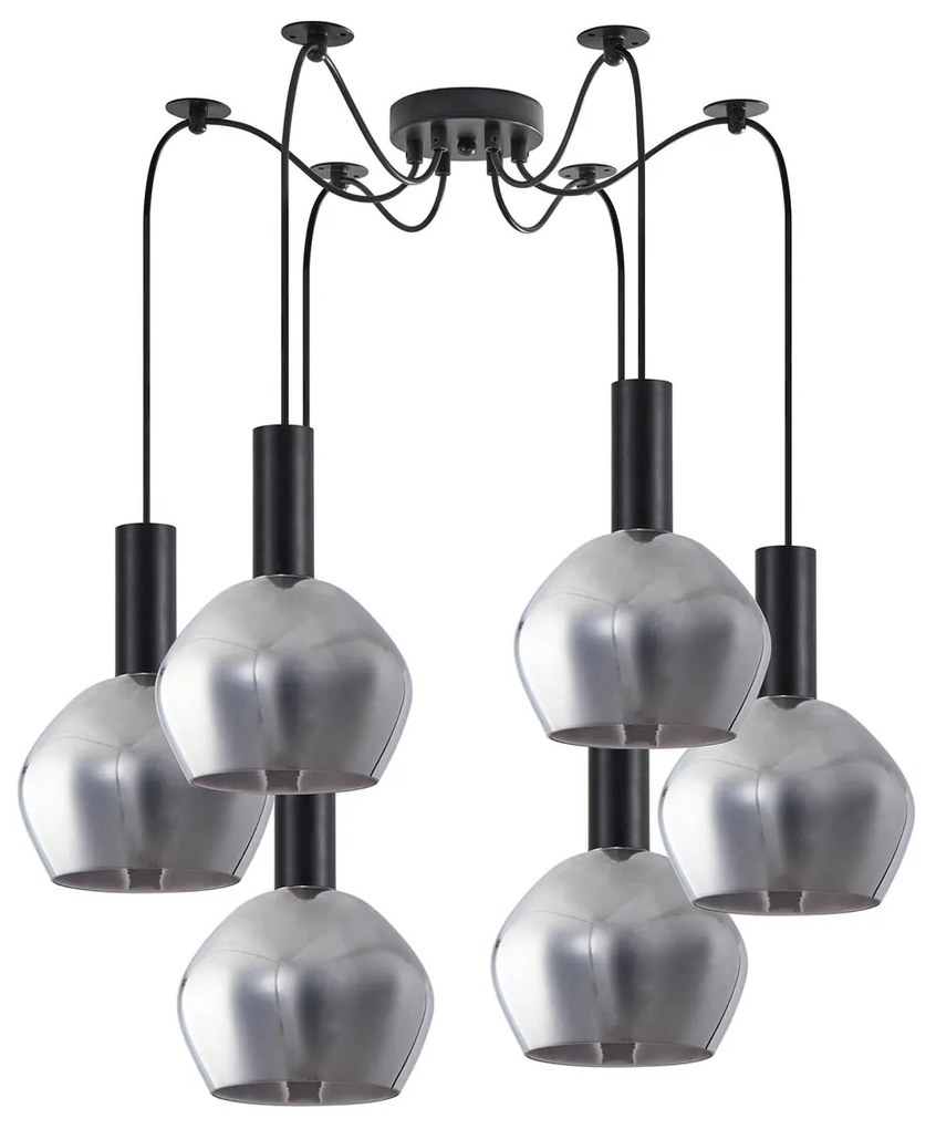 Φωτιστικό Οροφής Πολύφωτο Homelighting 77-8491 Black/White