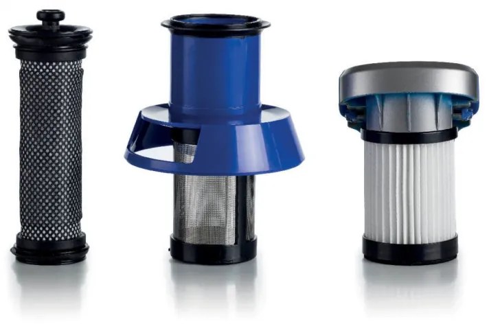 Κάθετη ηλεκτρική σκούπα Ariete SCOPA 2722/00, 120W, 1 l, 2 ταχύτητες, Μηχανοκίνητη βούρτσα με LED, Ένδειξη μπαταρίας, Μπλε