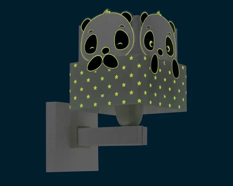 Απλίκα τοίχου Ango Panda-Prasino