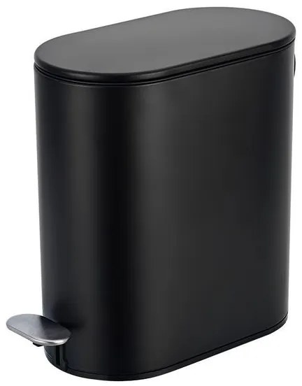Estia Χαρτοδοχείο - Κάδος Μπάνιου Slim 5lt Μαύρο Ματ 02-5566