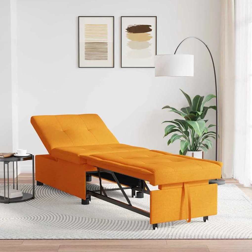 vidaXL Κρεβάτι καναπές Σκούρο κίτρινο 194 x 67 x 37 εκ ύφασμα