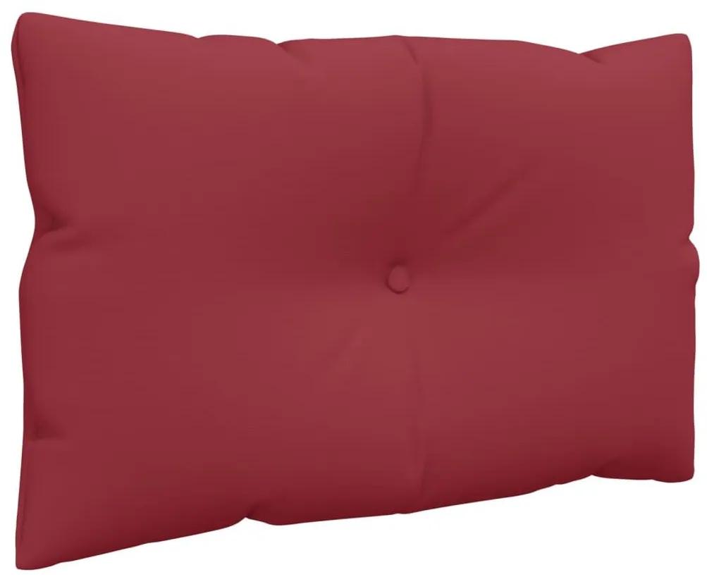 Μαξιλάρια Παλέτας 3 τεμ. Μπορντό Υφασμάτινα - Κόκκινο