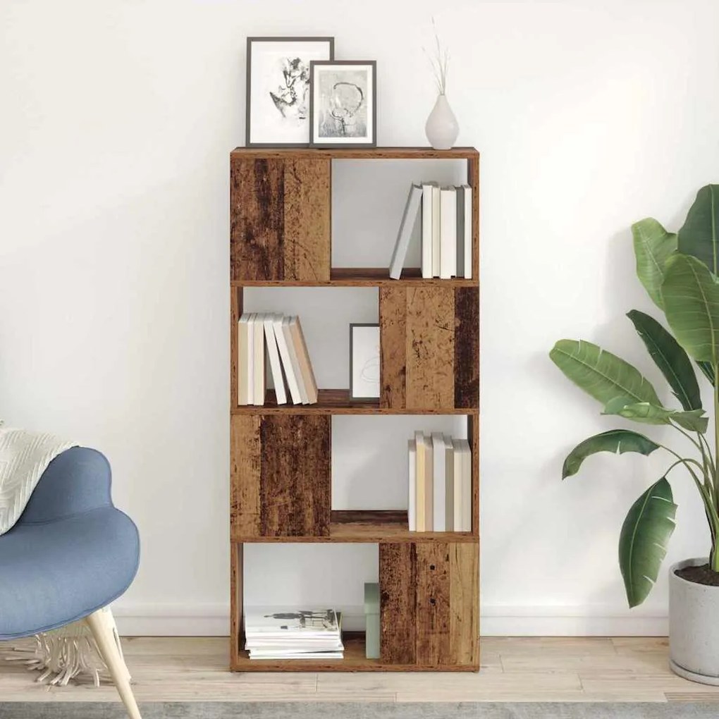 Σετ επίπλου τηλεόρασης Επιτοίχιο Καφέ 60 x 24 x 125,5 εκ