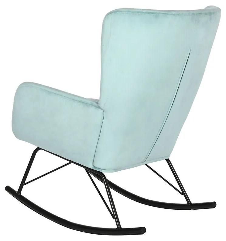 Κουνιστή Καρέκλα Home ESPRIT Μαύρο Sky μπλε πολυεστέρας Μέταλλο 68 x 90 x 92 cm