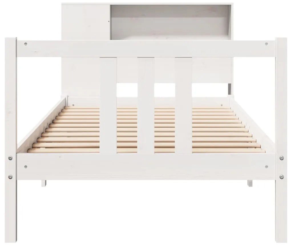 vidaXL Κρεβάτι Βιβλιοθήκη Χωρίς Στρώμα 90x200 εκ Μασίφ Ξύλο Πεύκου