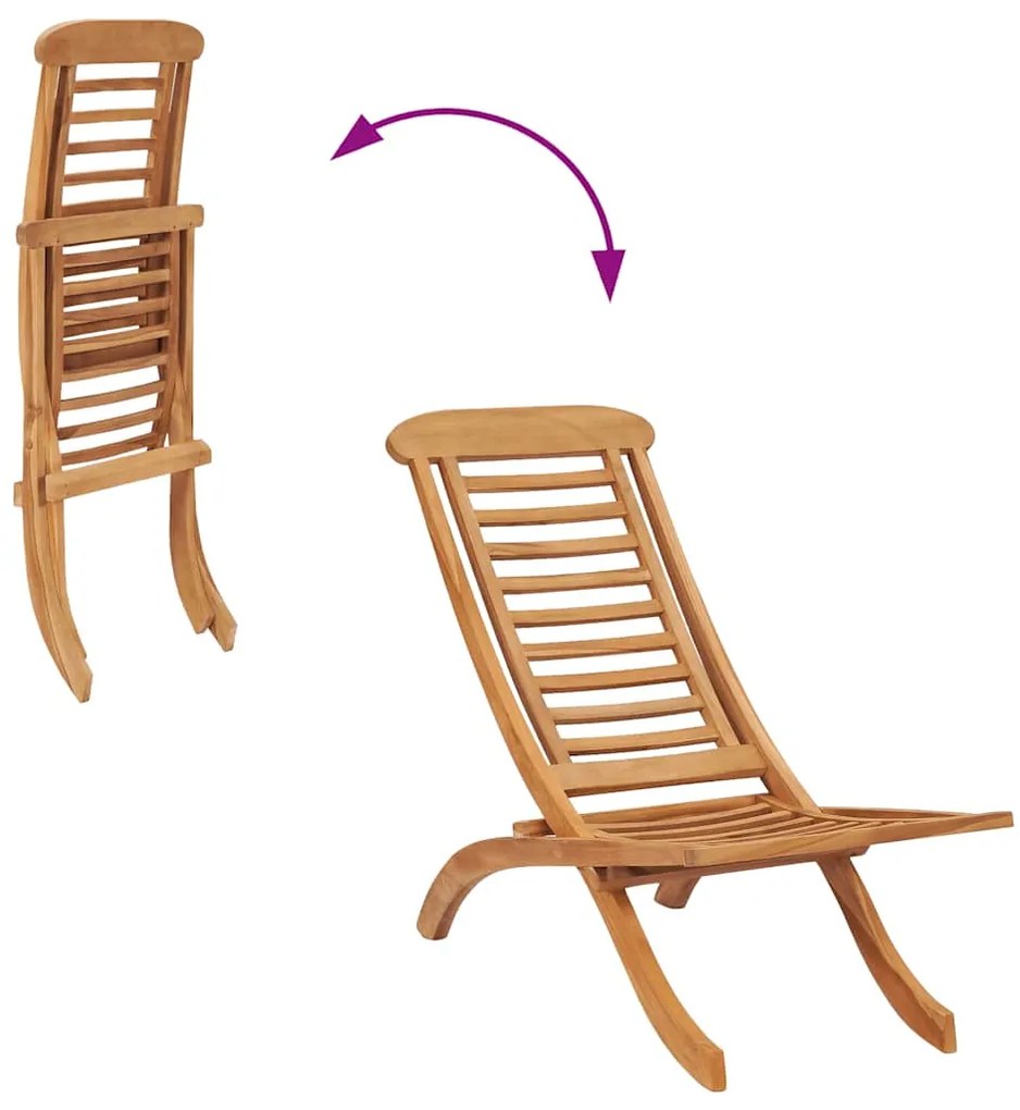 vidaXL Καρέκλα Κήπου Πτυσσόμενη 50 x 90 x 69 εκ. από Μασίφ Ξύλο Teak