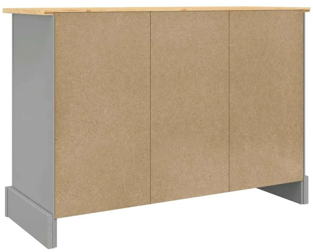 vidaXL Μπουφές Corona Γκρι 112x43x78 εκ. Μασίφ Ξύλο Μεξικάνικου Πεύκου
